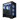 Black Hyper Cyber NOVA gaming PC with a tempered-glass side panel, tower CPU cooler, memory, and blue and purple RGB fans.