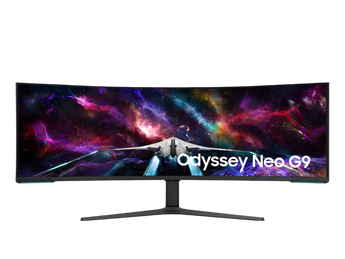 SAMSUNG 57" Odyssey Neo G9 Series Dual 4K UHD 1000R Curved Gaming Monitor, 240Hz - Hyper Cyber