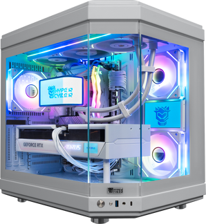Hyper Cyber Ultra White | AMD Ryzen 7 9800X3D | NVIDIA GeForce RTX 5070 Ti 16GB | Internal LCD Screen | Gaming PC