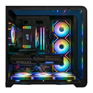 Hyper Cyber PHANTOM Gaming Desktop AMD Ryzen 7 7800X3D, NVIDIA GeForce RTX 5070 TI, 32GB DDR5, 1TB SSD, Windows 11 Home, RGB Lighting, WiFi, Ready to Use