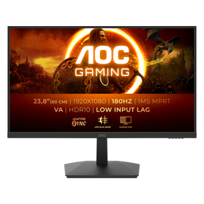 AOC 24G15N 24 inch Gaming Monitor, Full HD (1920x1080), 180Hz 1ms - Hyper Cyber