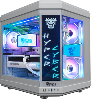 Hyper Cyber Ultra White+ | AMD Ryzen 7 9800X3D | NVIDIA GeForce RTX 5070 12GB | Side Panel Custom Display | Internal LCD Screen | Gaming PC