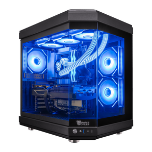 Hyper Cyber ULTRA BLACK Gaming Desktop AMD Ryzen 7 7800X3D, AMD Radeon RX 9070 XT, 64GB DDR5, 1TB SSD, Windows 11 Home, Custom Cooler Display, Internal Mini Display, RGB Lighting, WiFi, Ready to Use