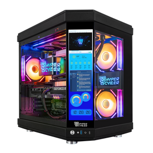 Hyper Cyber Ultra Black+ | AMD Ryzen 7 7800X3D | NVIDIA GeForce RTX 5080 |  64GB DDR5, 1TB SSD, Windows 11 Home, RGB Lighting, WiFi, Side Panel Custom Display, Ready to Use