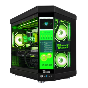 Hyper Cyber Ultra Black+ | Intel Core Ultra 7 270K Plus | NVIDIA GeForce RTX 5060 TI 16GB | 64GB DDR5, 1TB SSD, Windows 11 Home, RGB Lighting, WiFi, Side Panel Custom Display, Ready to Use