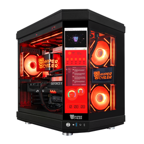Hyper Cyber Ultra Black+ | Intel Core Ultra 5 250K Plus | NVIDIA GeForce RTX 5060 TI 16GB |  32GB DDR5, 4TB SSD, Windows 11 Home, RGB Lighting, WiFi, Side Panel Custom Display, Ready to Use