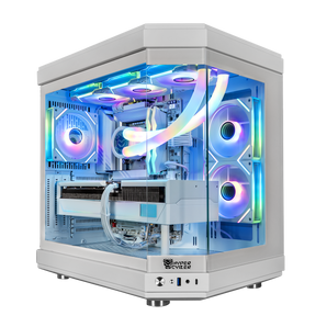 Hyper Cyber Ultra White Gaming Desktop AMD Ryzen 7 7800X3D, Radeon RX 9070 XT, 32GB DDR5, 2TB SSD, 360 LCD Liquid Cooler, Windows 11 Home, WiFi, Ready to Use
