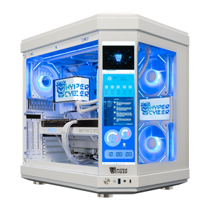 Hyper Cyber Ultra White+ | AMD Ryzen 9 9950X3D | NVIDIA GeForce RTX 5090 | Internal LCD Screen | Side Panel Custom Display | Gaming PC TEST TEMP