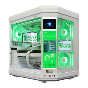 Hyper Cyber Ultra White+ | AMD Ryzen 7 7800X3D | NVIDIA GeForce RTX 5060 TI 16GB |  32GB DDR5, 1TB SSD, Windows 11 Home, RGB Lighting, WiFi, Side Panel Custom Display, Ready to Use