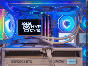 Hyper Cyber Ultra White+ | AMD Ryzen 9 9950X3D | NVIDIA GeForce RTX 5090 | Internal LCD Screen | Side Panel Custom Display | Gaming PC